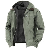 Blouson d'hiver homme à capuche ajustable et doublure