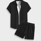 Ensemble homme en lin chemise manches courtes et short