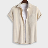 Ensemble homme en lin chemise manches courtes et short