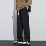 Pantalon Plissé Ample à Cordon Contrasté