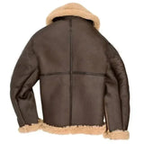 Blouson aviateur homme en cuir PU doublé sherpa