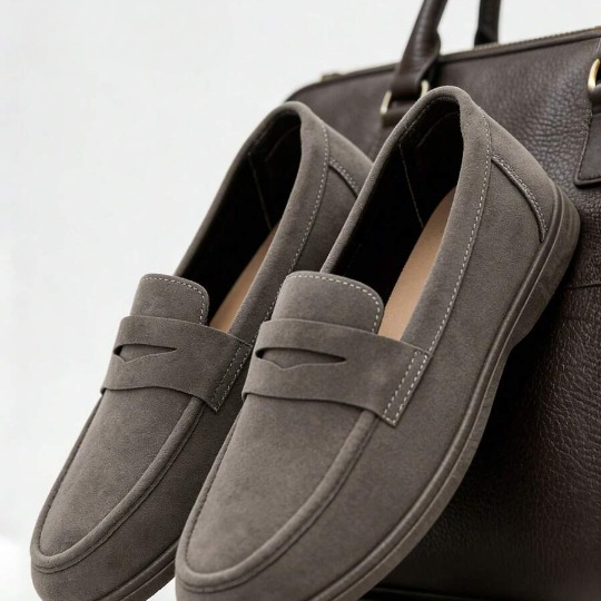 Mocassins Homme en Suédine à Bride