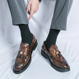 Mocassins Homme Vernis à Bride
