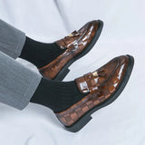 Mocassins Homme Vernis à Bride