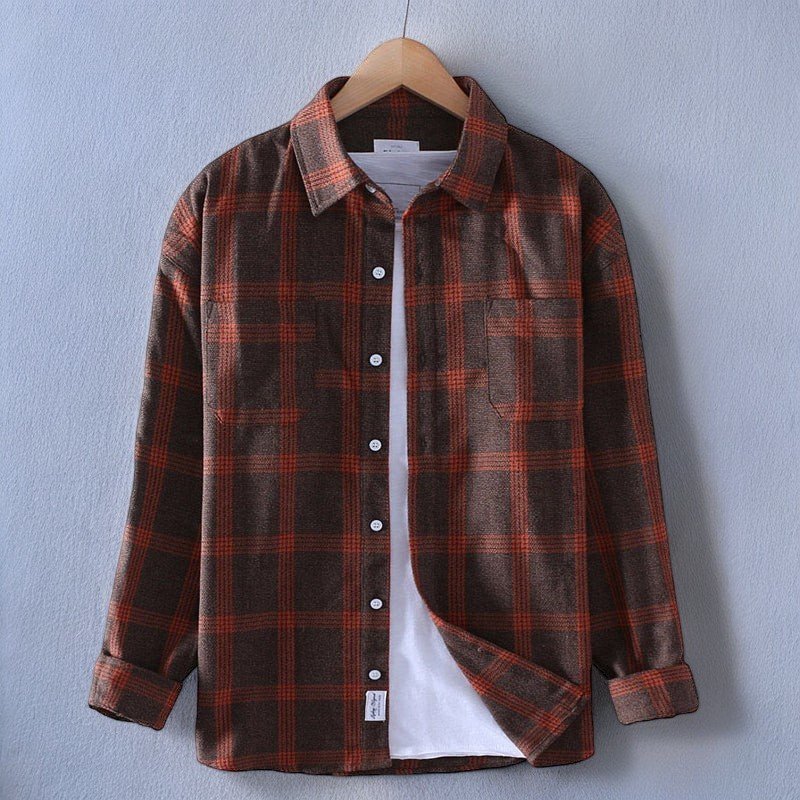 Chemise à Carreaux à Manches Longues