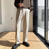 Pantalon Homme Coupe Droite à Plis