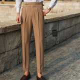 Pantalon Homme Taille Haute à Plis