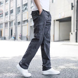 Pantalon Cargo Homme Coupe Droite Multi-Poches