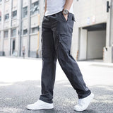 Pantalon Cargo Homme Coupe Droite Multi-Poches