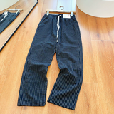 Pantalon Homme Rayé à Taille Élastique