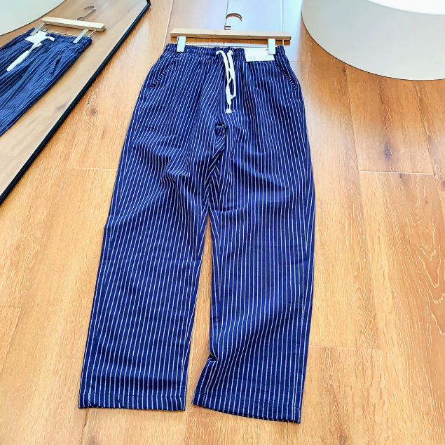 Pantalon Homme Rayé à Taille Élastique