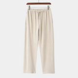 Pantalon Homme à Taille Élastique Coupe Droite