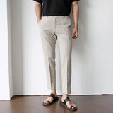 Pantalon Homme Coupe Droite à Taille Élastique