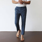 Pantalon Homme Coupe Droite à Taille Élastique