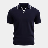 Polo Homme Tricoté à Col Contrasté