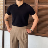 Polo Homme Tricoté à Col Contrasté