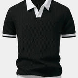 Polo Tricoté Homme à Col Contrasté