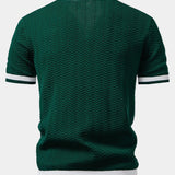Polo Tricoté Homme à Col Contrasté