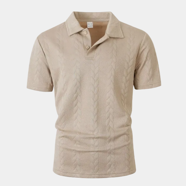 Polo Homme en Maille Torsadée
