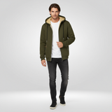 Veste à Capuche Doublée Effet Polaire