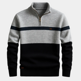 Pull Homme à Col Montant Demi-Zip Color Block