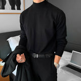 Pull Homme Col Montant en Maille Fine