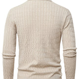 Pull Homme en Maille Côtelée à Col Polo