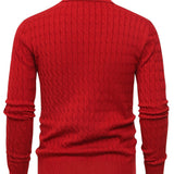 Pull Homme en Maille Côtelée à Col Polo