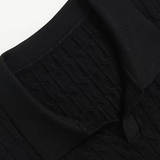 Pull Homme en Maille Côtelée à Col Polo