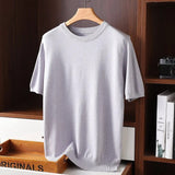 T-Shirt Homme Col Rond en Maille Fine