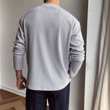 Pull Homme Texturé Col Rond