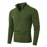 Pull Homme en Maille à Col Demi-Zip