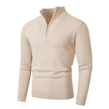 Pull Homme en Maille à Col Demi-Zip