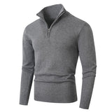 Pull Homme en Maille à Col Demi-Zip