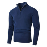 Pull Homme en Maille à Col Demi-Zip