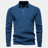 Pull Homme en Maille à Col Demi-Zip
