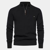 Pull Homme en Maille à Col Demi-Zip