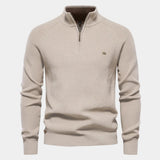 Pull Homme en Maille à Col Demi-Zip