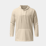 T-Shirt Homme à Capuche avec Col Lacé