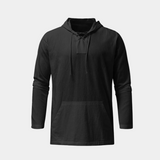 T-Shirt Homme à Capuche avec Col Lacé