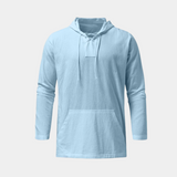T-Shirt Homme à Capuche avec Col Lacé