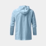 T-Shirt Homme à Capuche avec Col Lacé