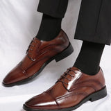 Chaussures Homme Habillées à Lacets en Cuir