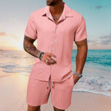 Ensemble Rayé Chemise et Short