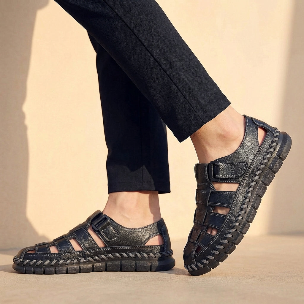 Sandales Homme Tressées à Bout Fermé