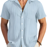 Chemise Plissée à Manches Courtes