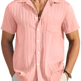 Chemise Plissée à Manches Courtes