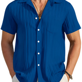 Chemise Plissée à Manches Courtes