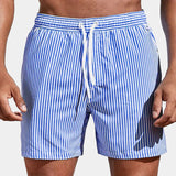 Short de Bain Homme à Rayures