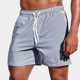Short de Bain Homme à Rayures